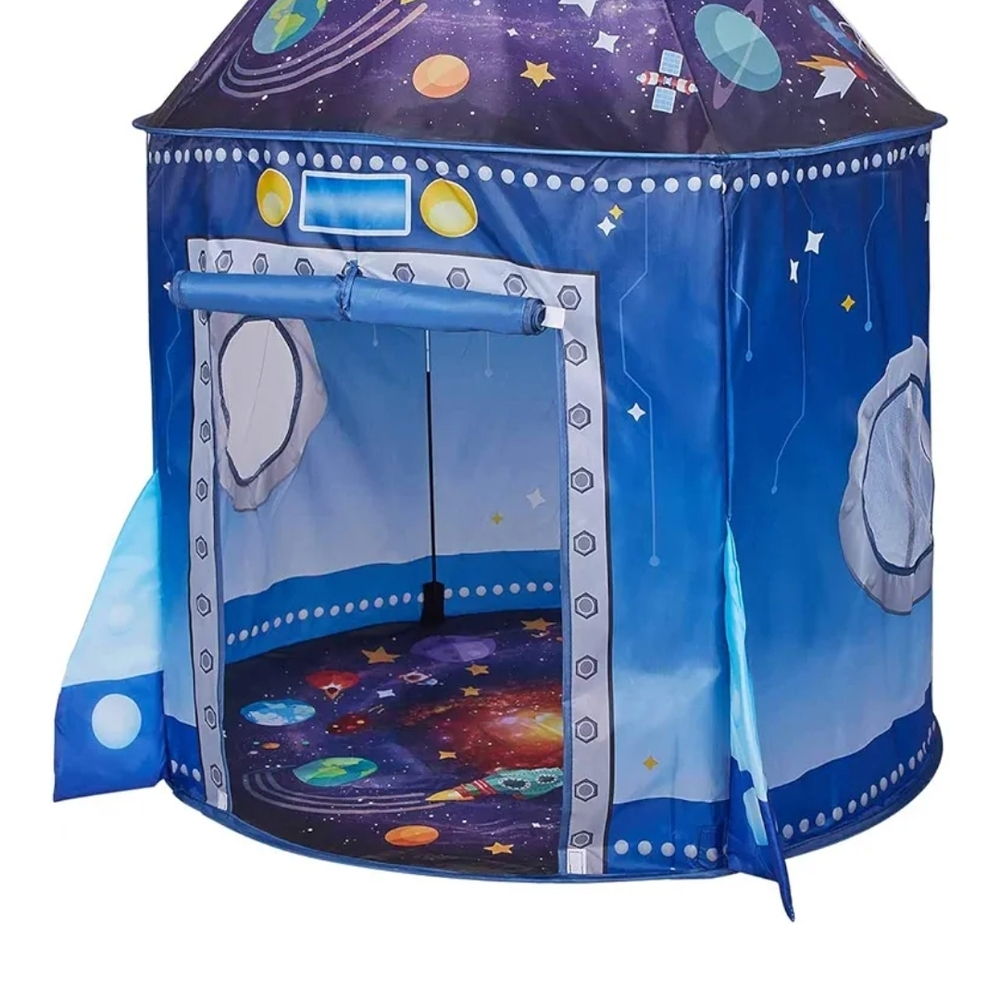 Space Adventure Kids Play Tent - Blue